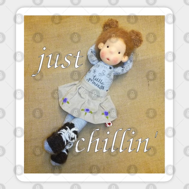 Just Chillin' - A Knitninja Creation Sticker by SolarCross